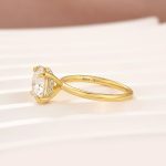 S925 Moissanite 3.0Ct Round Cut Engagement Ring Travel Ring In Sterling Silver - Image 8