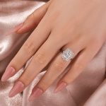 S925 Maxine Moissanite Vintage 3.0 Carat Halo Radiant Cut Engagement Ring In Sterling Silver - Image 10