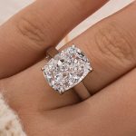 S925 Classic 8.0Ct Cushion Cut Solitaire Engagement Ring Travel Ring In Sterling Silver