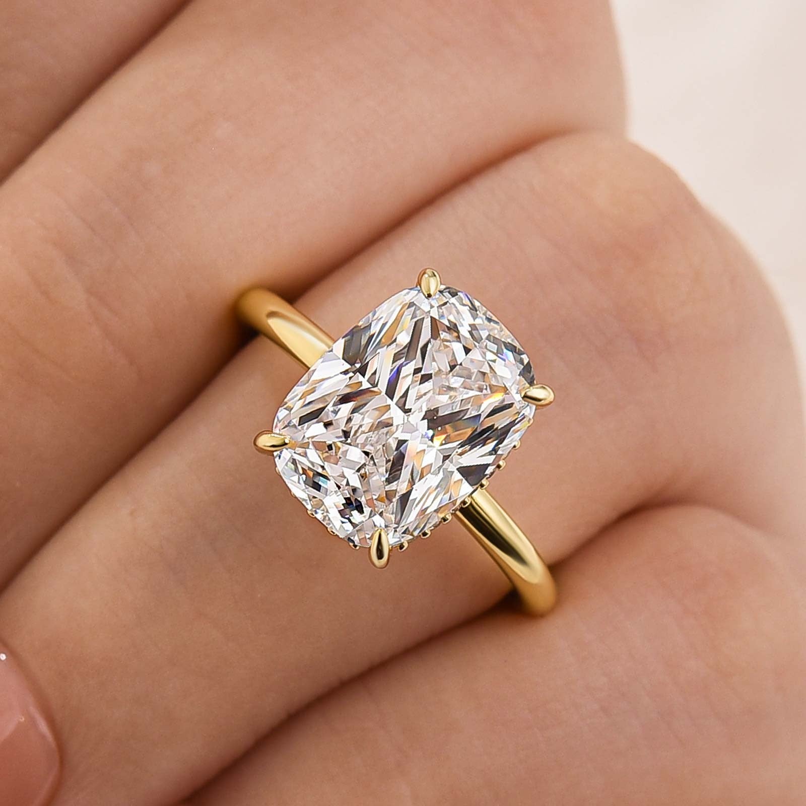 DSC-8808-2-1759911889 S925 5.5Ct Cushion Cut Hidden Halo Engagement Ring Travel Ring - Image 1