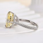 S925 Yellow Sapphire 6.0 Carat Cushion Cut Elegant Engagement Ring - Image 7