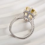 S925 Yellow Sapphire 6.0 Carat Cushion Cut Elegant Engagement Ring - Image 8