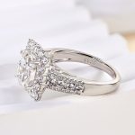 Noble Halo 2.5Ct Cushion Cut Engagement Ring In Sterling Silver - Image 4