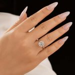 S925 Moissanite 3.0Ct Round Cut Engagement Ring Travel Ring In Sterling Silver - Image 2
