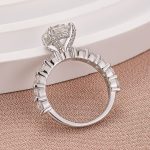 S925 Moissanite 2.0Ct Round White Gold Engagement Ring - Image 6
