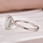 S925 Maxine Attractive Moissanite 2.5 Ct~4.0 Ct Cushion Cut Engagement Ring - Image 9
