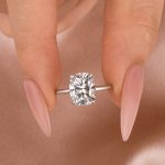 S925 Maxine Attractive Moissanite 2.5 Ct~4.0 Ct Cushion Cut Engagement Ring - Image 5