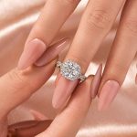 S925 Moissanite 2.0 Ct Halo Round Cut Twist White Gold Engagement Ring - Image 2