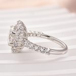 S925 Maxine Classic Moissanite 2.0 Carat Halo Round Cut Promise Ring - Image 7