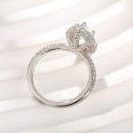S925 Unique 3.0Ct Halo Marquise Cut Engagement Ring In Sterling Silver - Image 6