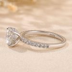 S925 Classic Round Cut Engagement Ring for Her 4 prong In Sterling Silver - Image 5