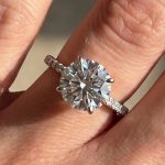 S925 Classic Round Cut Engagement Ring for Her 4 prong In Sterling Silver