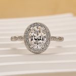 S925 Halo 2.0Ct Oval Cut Vintage Engagement Ring In Sterling Silver - Image 5