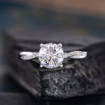 S925 Twist 1.25 Carat Round Cut Promise Ring For Her In Sterling Silver