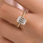 S925 Maxine Moissanite 3.5 Carat Emerald Cut Engagement Ring - Image 6