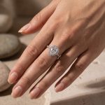S925 Maxine Moissanite Halo 2.5Ct Carat Pear Cut Engagement Ring - Image 4