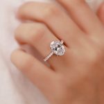 S925 Classic Oval Cut Simulated Diamond Engagement Ring In Sterling Silver - Image 2