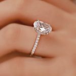 S925 Classic Oval Cut Simulated Diamond Engagement Ring In Sterling Silver - Image 4