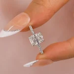 S925 Maxine Moissanite 1.0 Ct~3.5Ct Radiant Cut Engagement Ring in Sterling Silver - Image 18