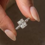S925 Maxine Moissanite 2.0 CT Radiant Cut Engagement Ring In Sterling Silver