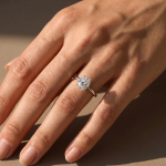 S925 Maxine Sparkle Oval Cut Engagement Ring For Women In Sterling Silver - Image 3