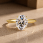 S925 Maxine Sparkle Moissanite 2.0 Carat Oval Cut Engagement Ring In Sterling Silver - Image 4