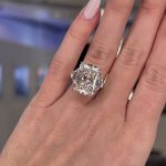 S925 Honorable Crushed Ice Radiant Cut Three Stone Engagement Ring In Sterling Silver - Image 2