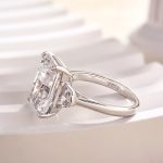 S925 Honorable Crushed Ice Radiant Cut Three Stone Engagement Ring In Sterling Silver - Image 4