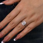 S925 Maxine Excellent 4.0 Ct Cushion Cut Engagement Ring - Image 9