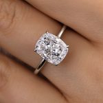 S925 Maxine Excellent 4.0 Ct Cushion Cut Engagement Ring - Image 7