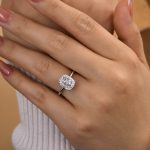 S925 Maxine Excellent 4.0 Ct Cushion Cut Engagement Ring - Image 8