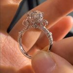 S925 Moissanite 2.0Carat Round Cut Vintage Engagement Ring in Sterling Silver - Image 2