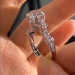 S925 Moissanite 2.0Carat Round Cut Vintage Engagement Ring in Sterling Silver - Image 3