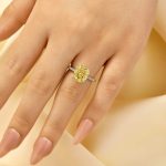 S925 4.5Ct Yellow Stone Cushion Cut Engagement Ring Promise Ring For Her - Image 3