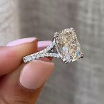 S925 Outstanding Split Shank Cushion Cut Engagement Ring - Image 2