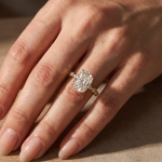 S925 Honorable Yellow Gold/White Gold Crushed Ice Cushion Cut Engagement Ring - Image 2