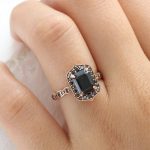 S925 Attractive Rose Gold Radiant Cut Engagement Ring - Image 2