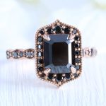 S925 Attractive Rose Gold Radiant Cut Engagement Ring