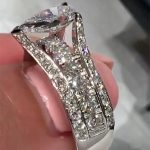 S925 Unique 3 Prong 3.0Ct Pear Cut Engagement Ring - Image 3
