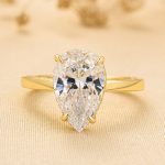 S925 Classic 4.0Ct Pear Cut Engagement Ring Promise Ring In Sterling Silver - Image 4