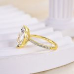 S925 4.0Ct Marquise Cut Half Eternity Engagement Ring In Sterling Silver - Image 11