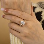 S925 Maxine Enchanting Yellow Gold Radiant Cut Engagement Ring - Image 3
