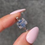 S925 Maxine Unique Emerald Cut Engagement Ring For Women - Image 2