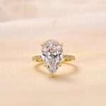 S925 4.5Ct Excellent Pear Cut Engagement Ring - Image 7