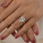 S925 4.5Ct Excellent Pear Cut Engagement Ring - Image 6