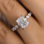 S925 Maxine Vintage Crushed Ice Radiant Cut Engagement Ring