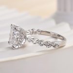 S925 Maxine Vintage Crushed Ice Radiant Cut Engagement Ring - Image 5