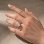 S925 Maxine Moissanite Bow Base Design 2.0 Carat Round Cut Engagement Ring - Image 8