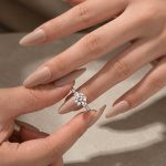 S925 Maxine Moissanite Bow Base Design 2.0 Carat Round Cut Engagement Ring - Image 9
