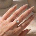 S925 Maxine Moissanite Bow Base Design 2.0 Carat Round Cut Engagement Ring - Image 10